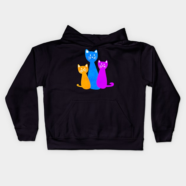 Cats Kids Hoodie by Kelly Louise Art